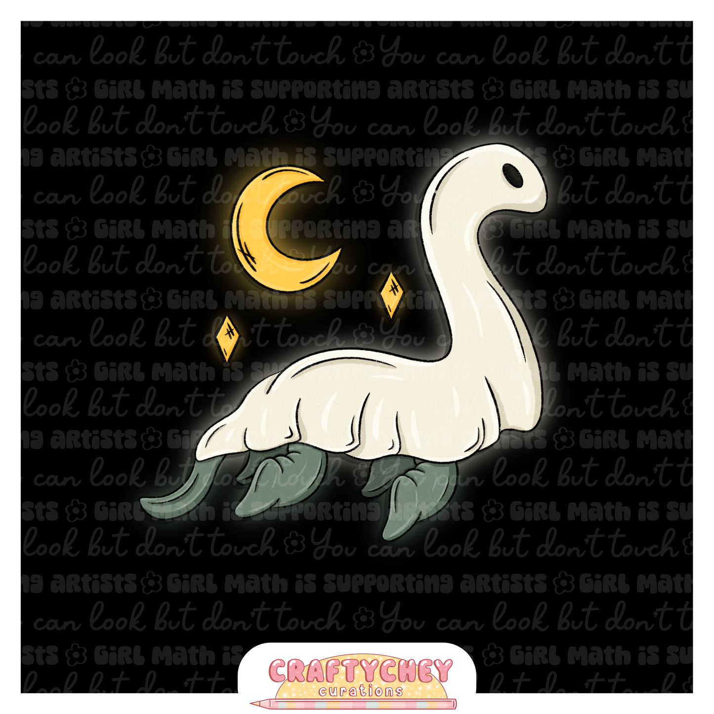 Glowing Ghosty Cryptids - PNG's + Digital Stickers