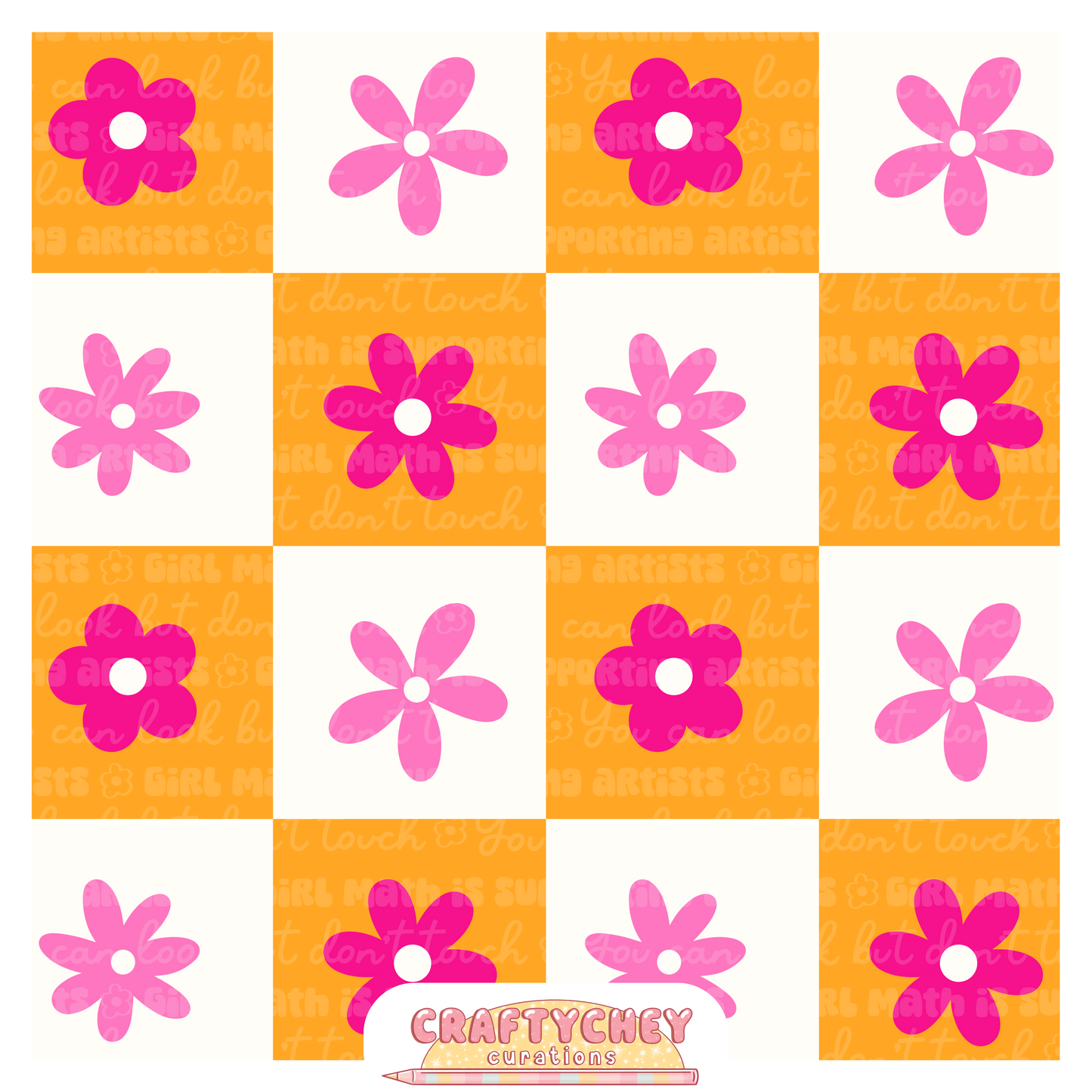 Retro Checkered Florals