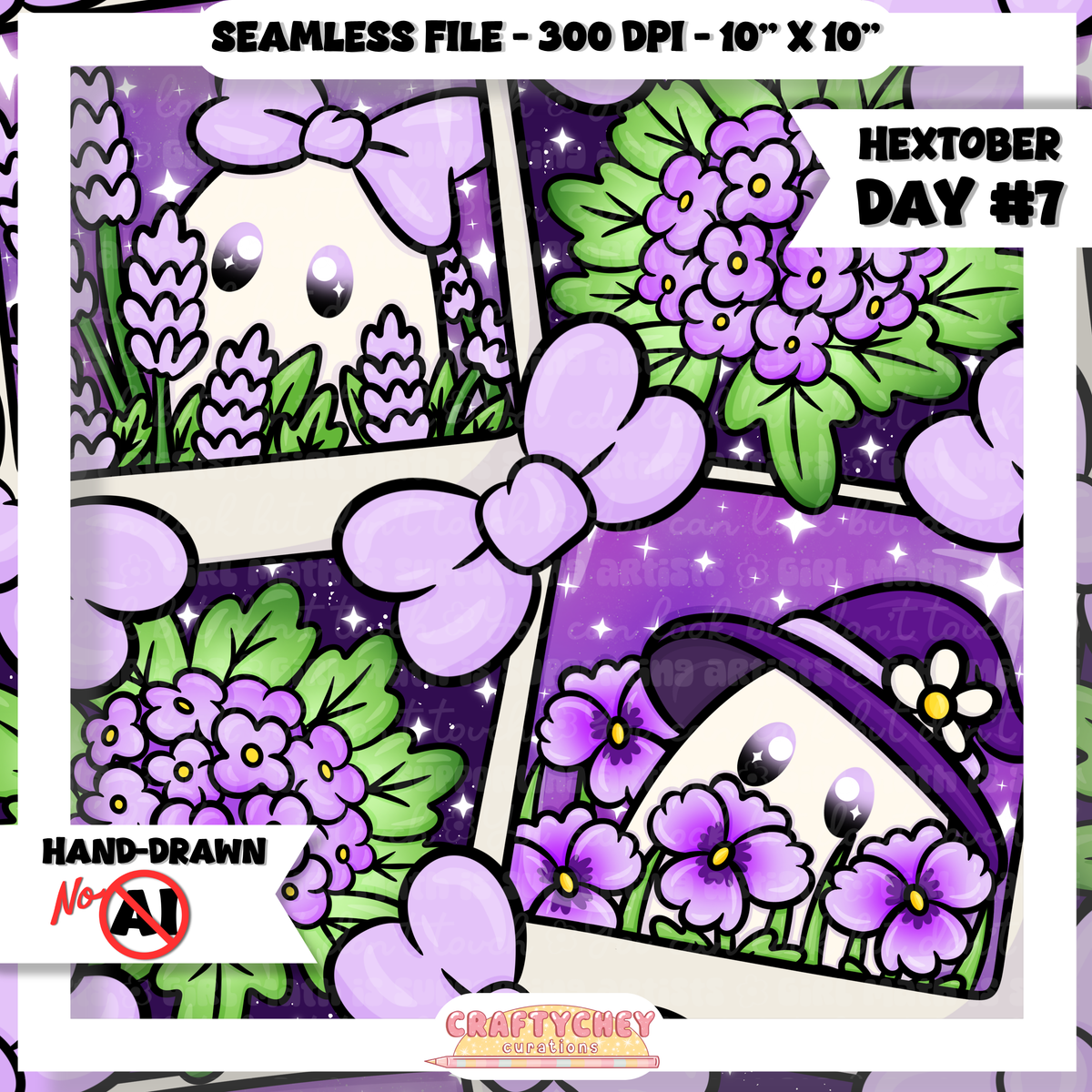 Hextober Day 7: Snapshot : Purple (Seamless + PNG)