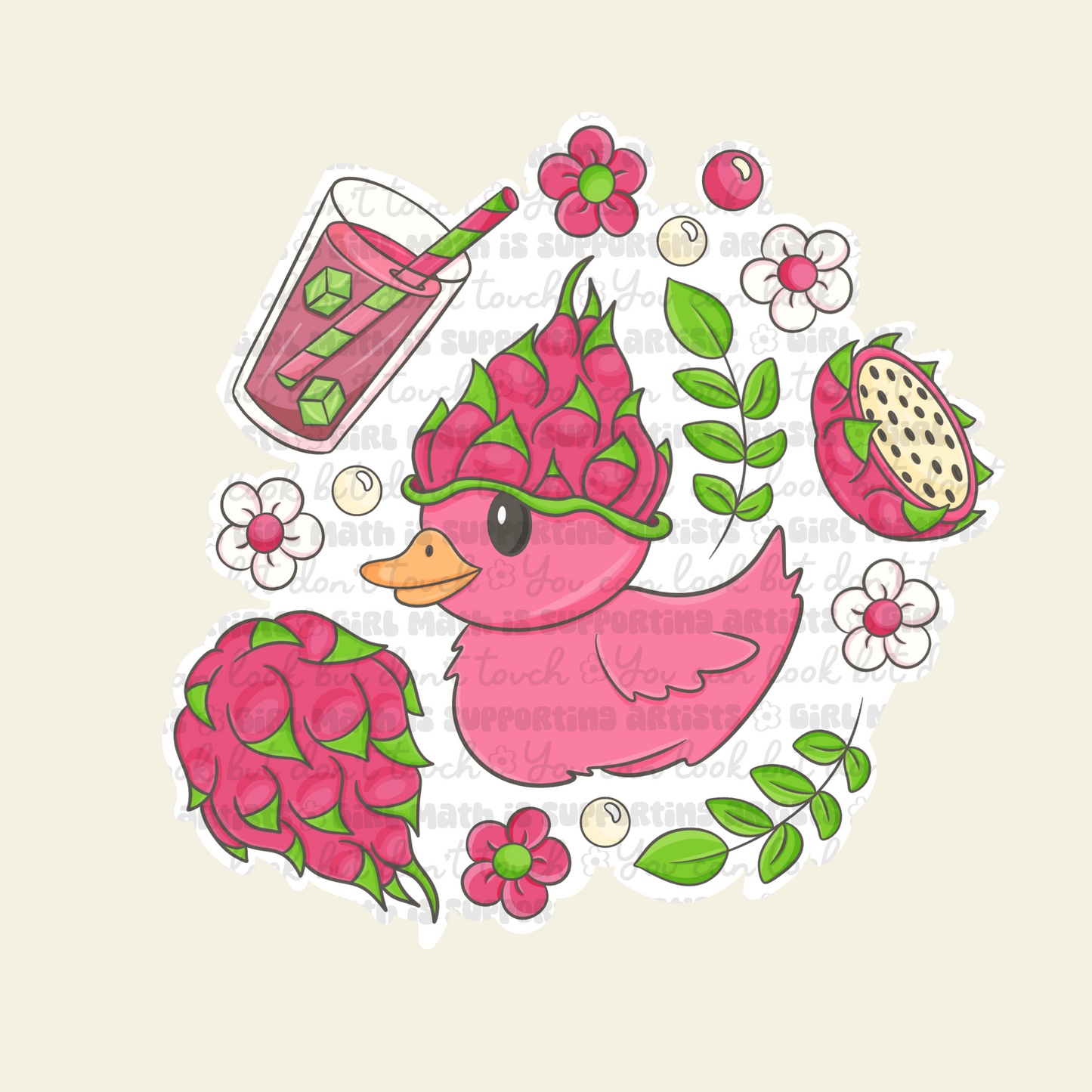 Dragon Fruit / Pink & Green Fruit Duck