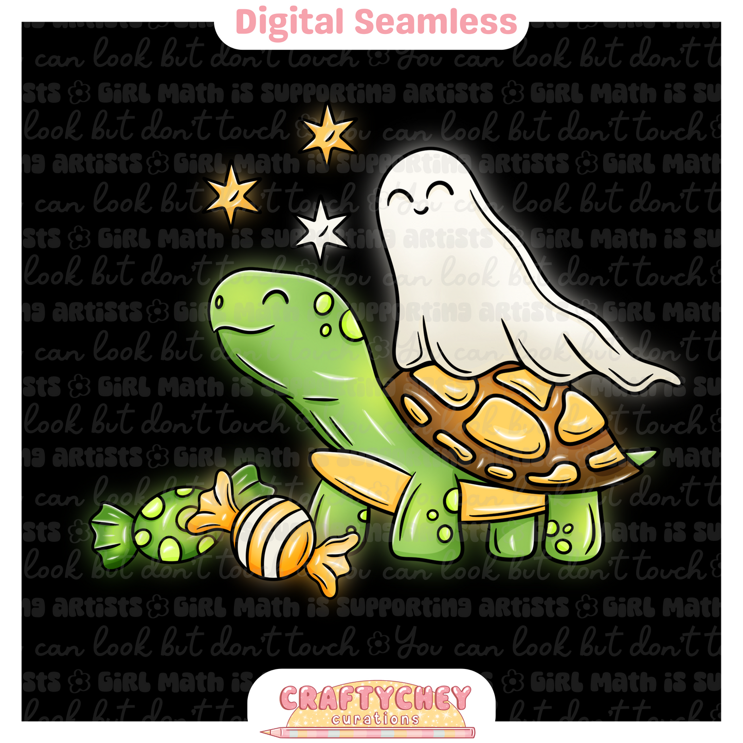 Ghost Turtles (Seamless + PNG)