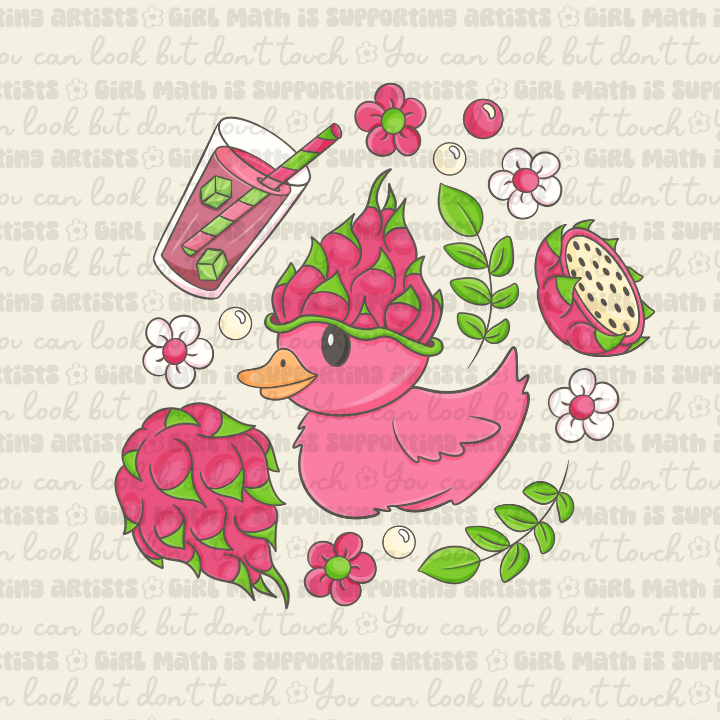 Dragon Fruit / Pink & Green Fruit Duck