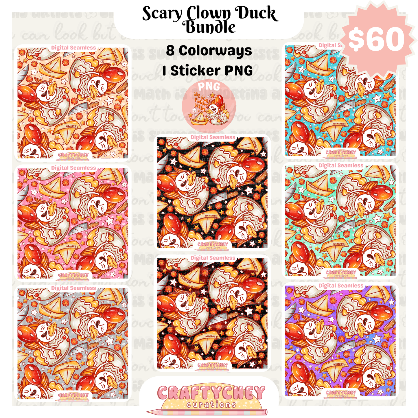 Pennywise Clown Rubber Ducks