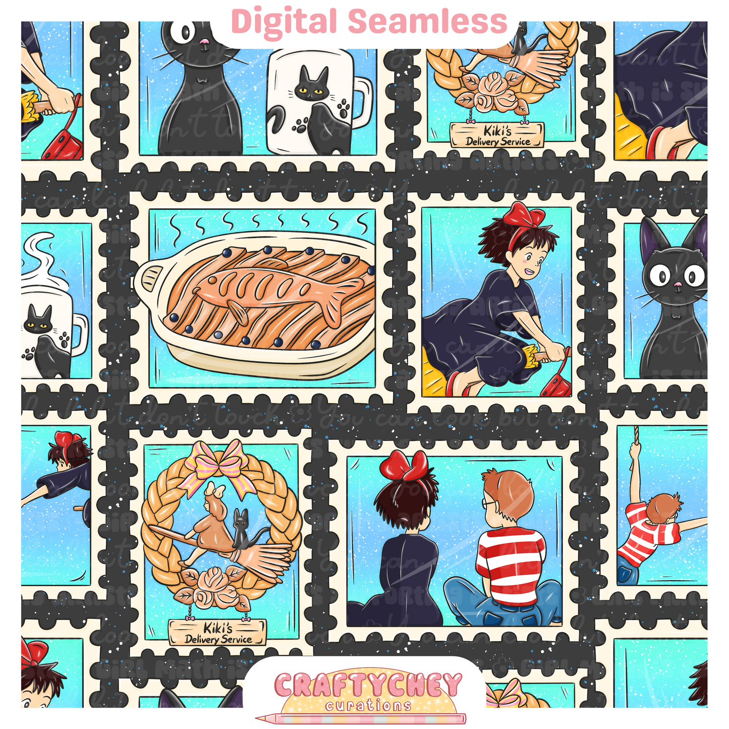 Witchy Delivery Stamps (BLUE)