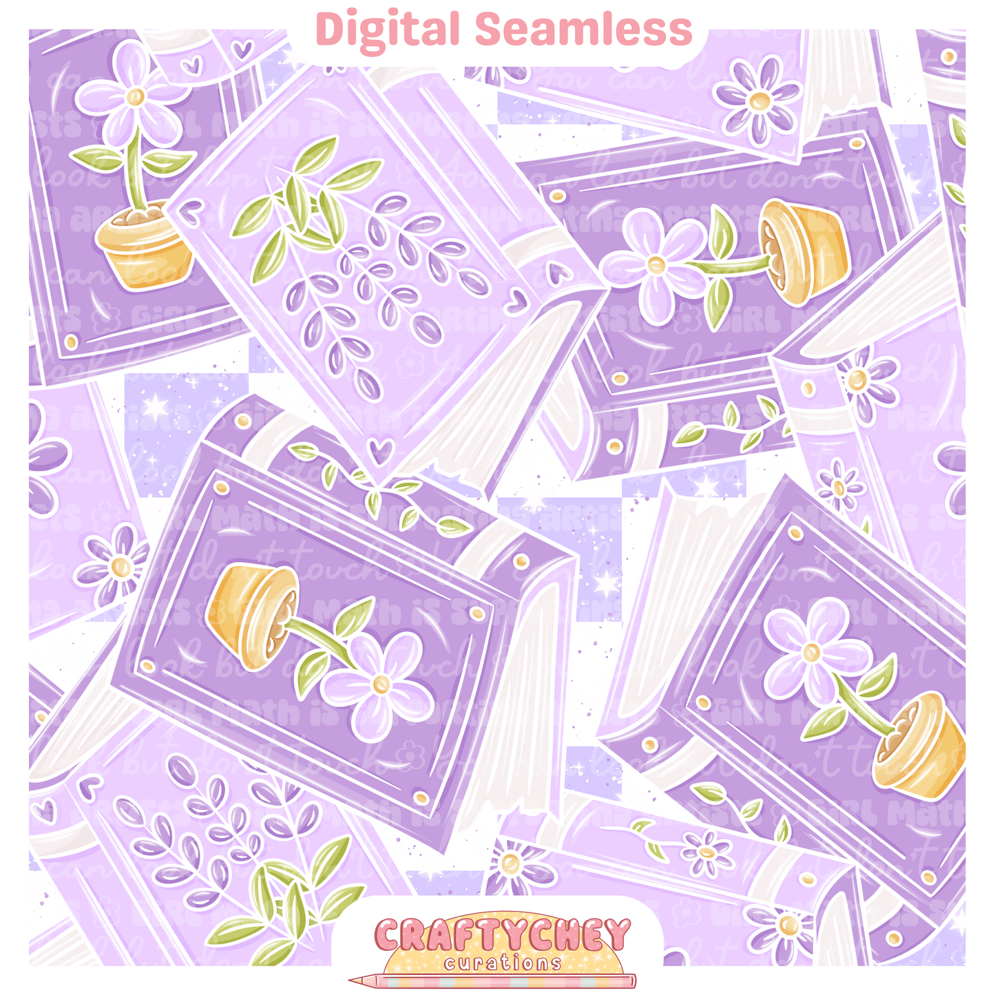 Glowing Floral Books (Purple)