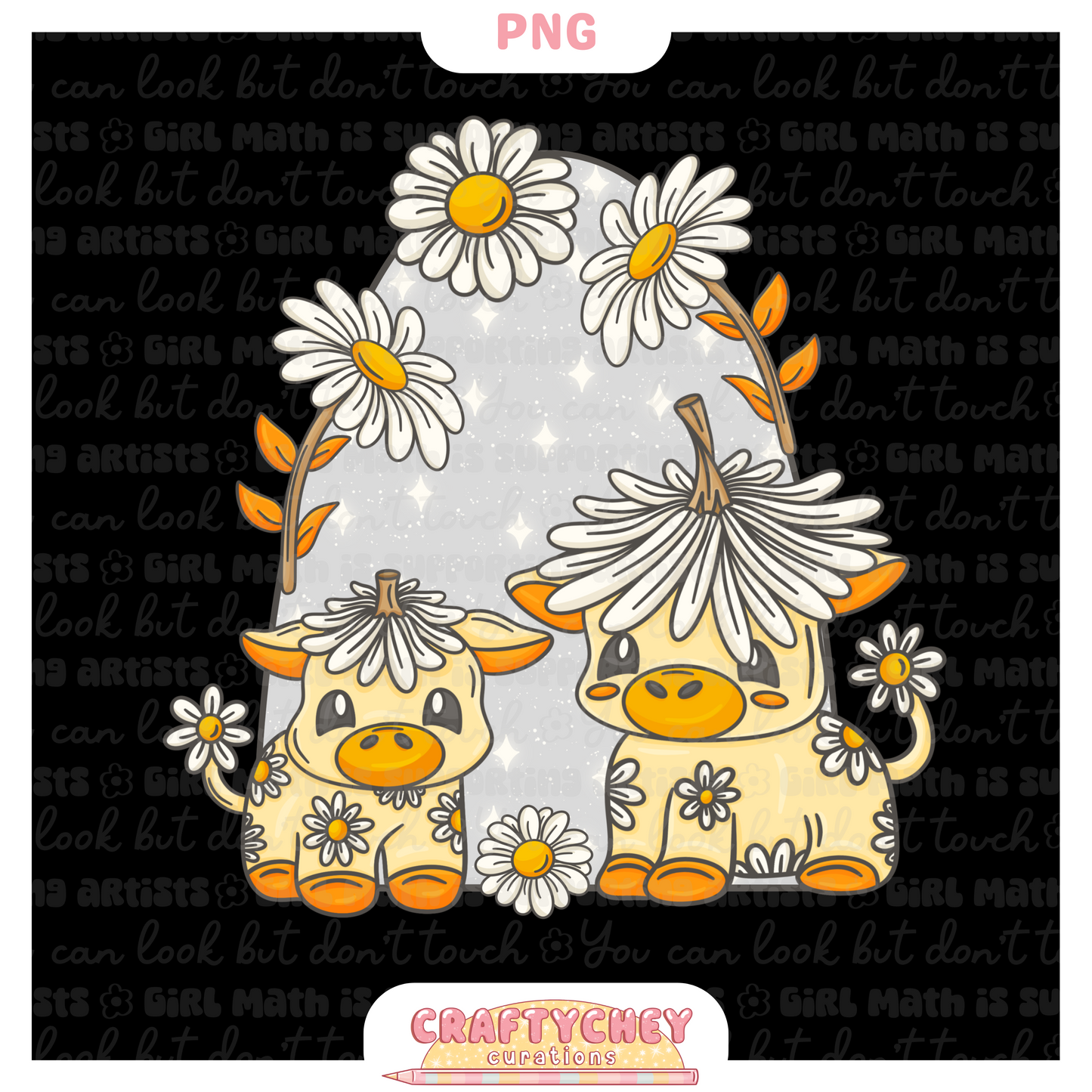 White Daisy Cows (PNG ONLY)