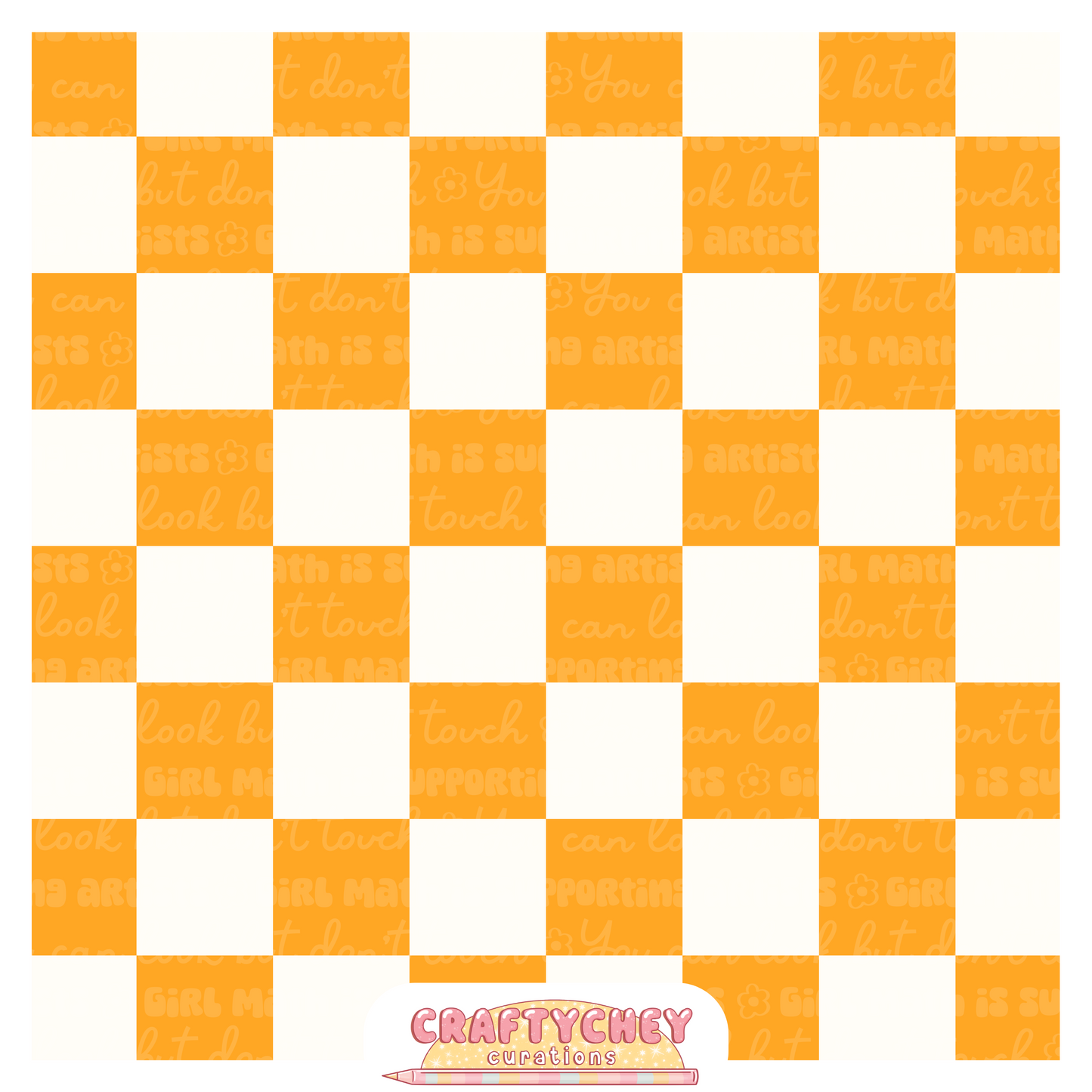Orange & White Checkered Coord