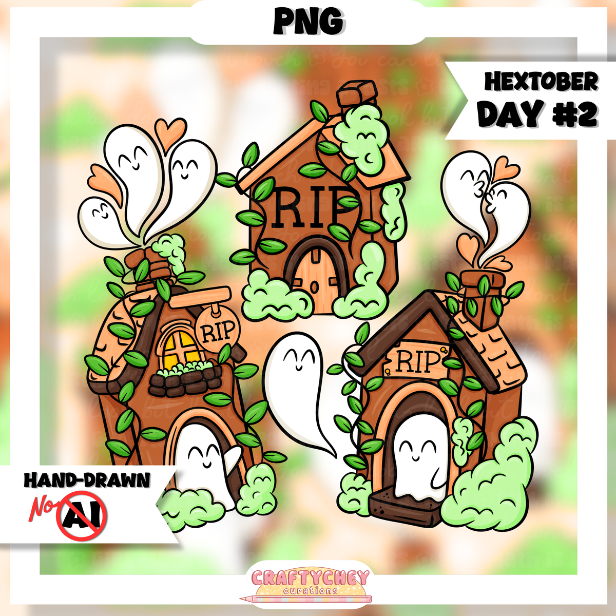 Hextober Day 2: Cemetary (Seamless + PNG)
