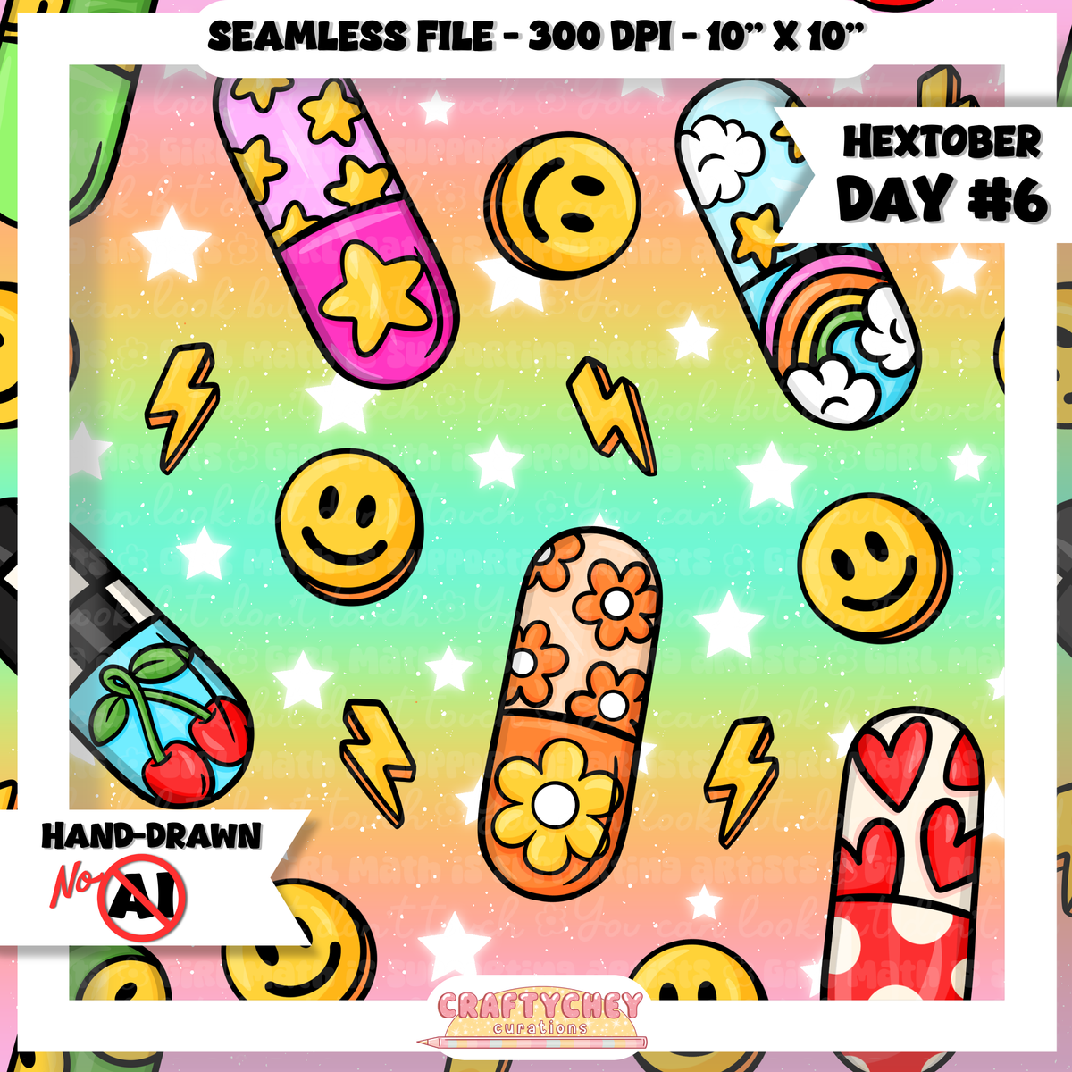Hextober Day 6: Dopamine (Seamless + PNG)