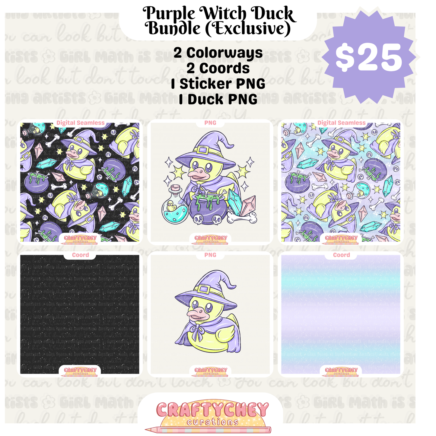 Witchy Rubber Ducks (Purple)
