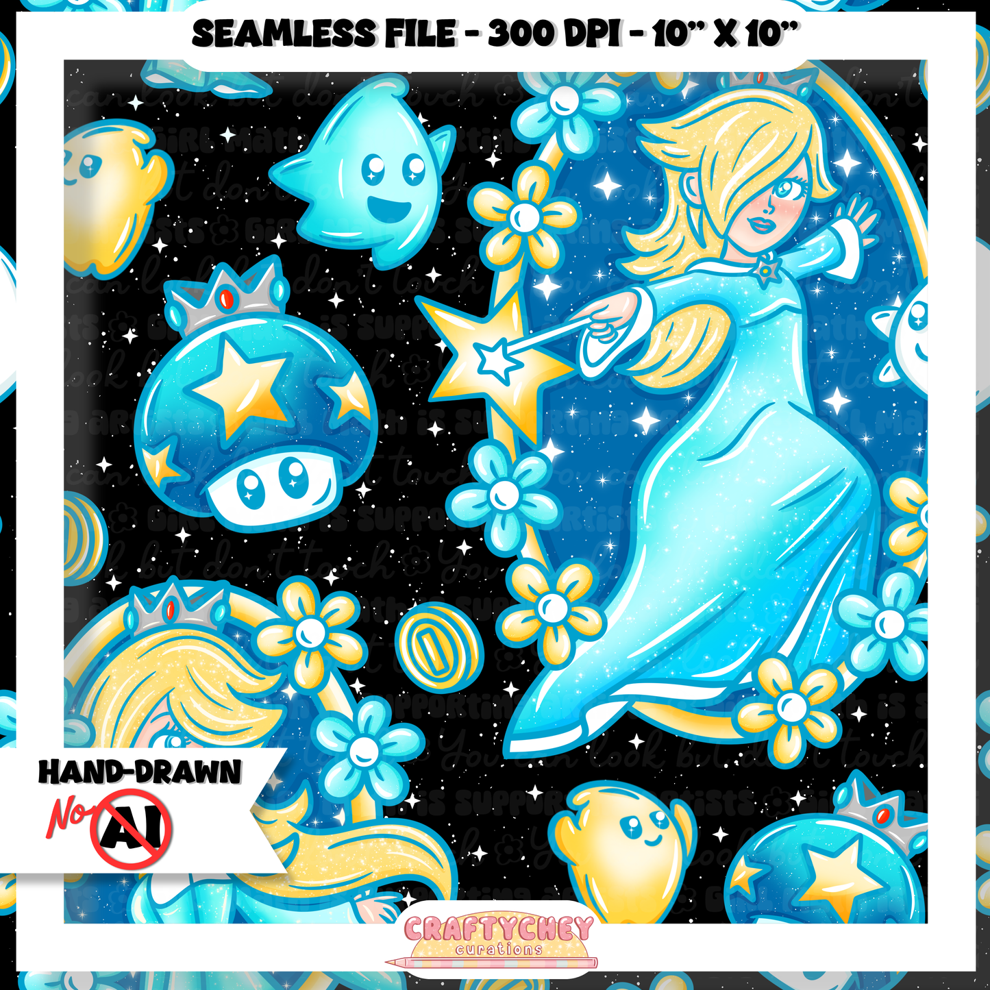 Juicy Summer: Day 6: Starfall (Seamless + PNG)