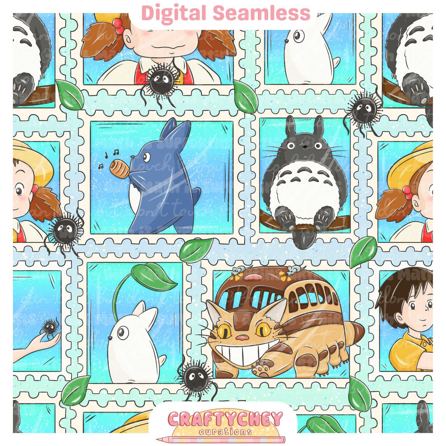 Friendly Neighbor Stamps (BLUE)
