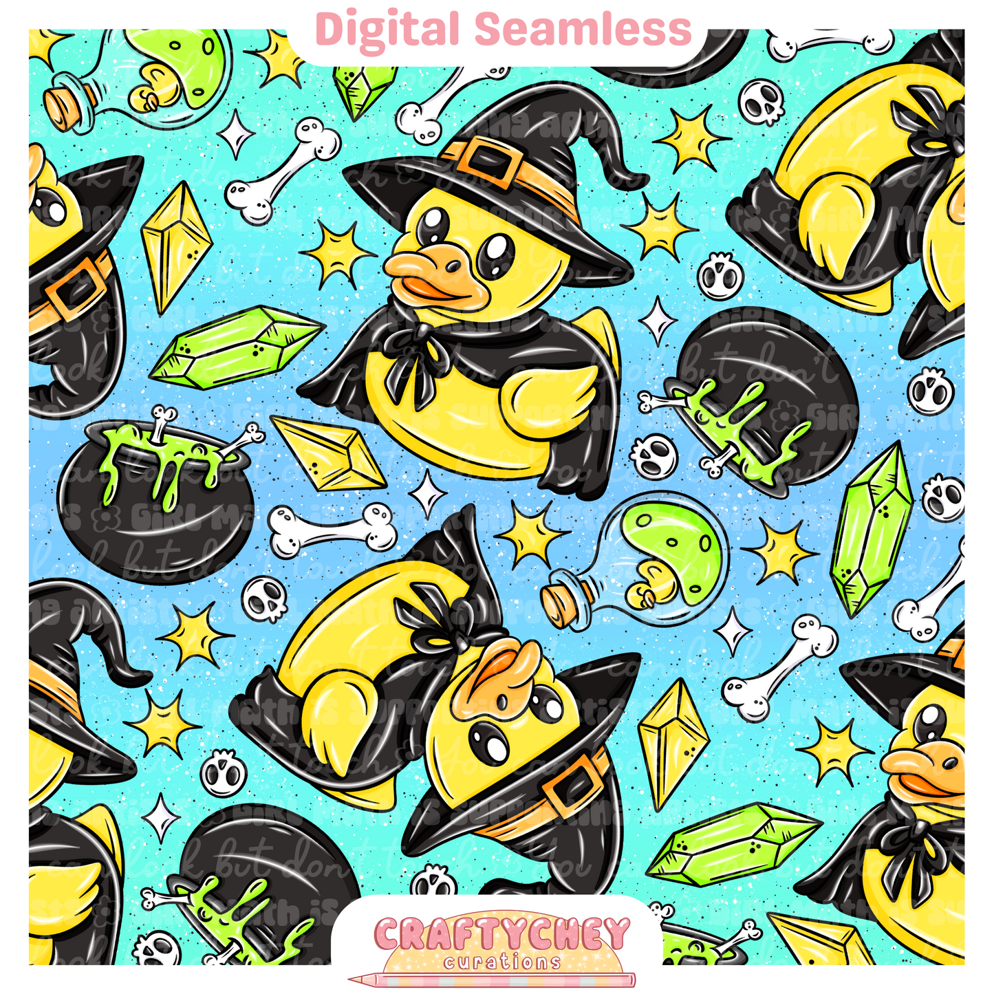 Witchy Rubber Ducks (Black)