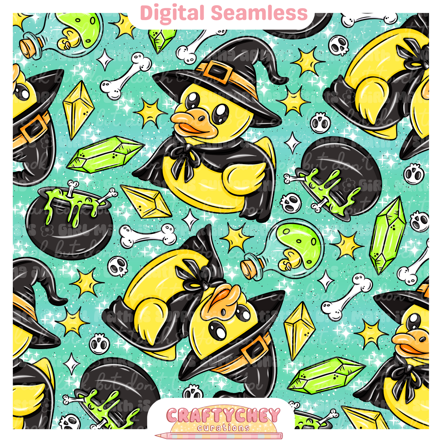 Witchy Rubber Ducks (Black)