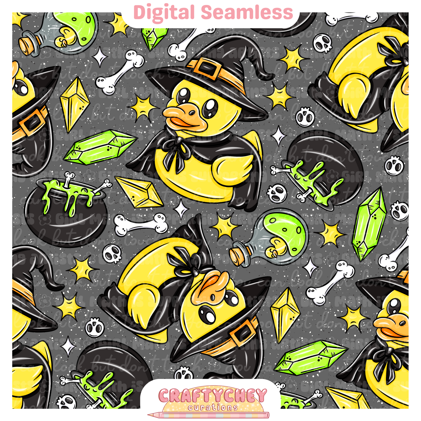 Witchy Rubber Ducks (Black)