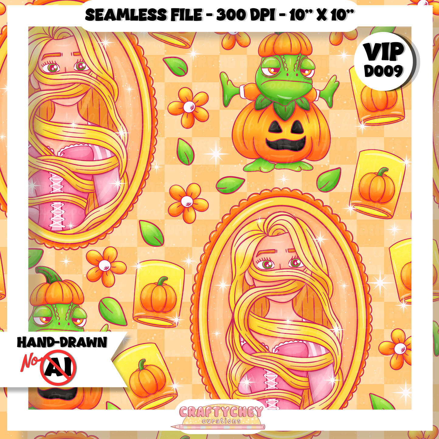 Pumpkin Pals (Seamless + PNG + Coord)