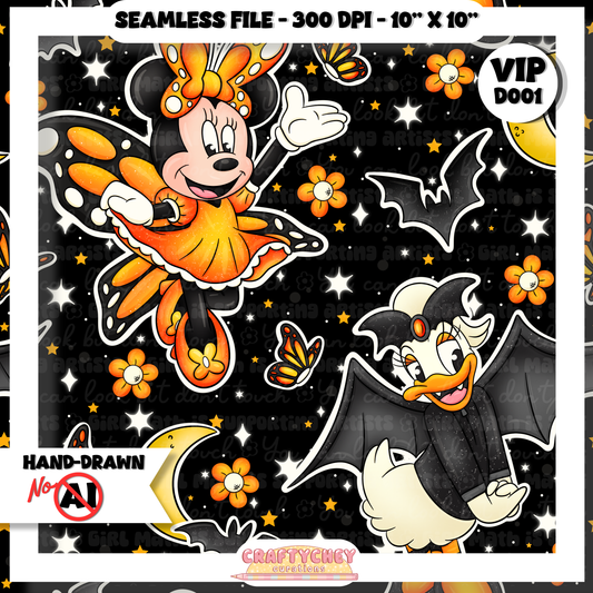 Not So Scary Gals (Seamless + PNG + Coord)
