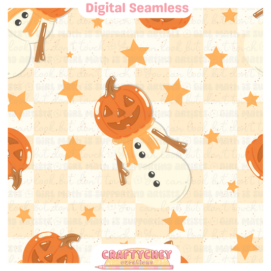 Jack-O-Lantern Snowmen