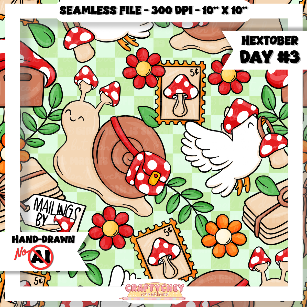 Hextober Day 3: Whimsy (Seamless + PNG)