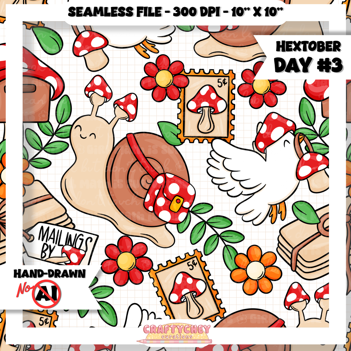 Hextober Day 3: Whimsy (Seamless + PNG)