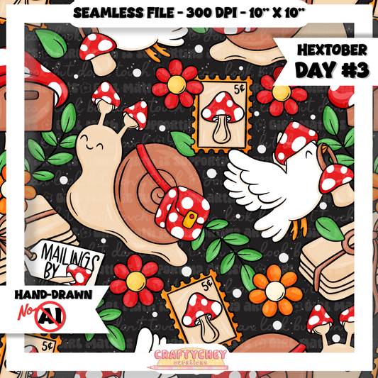 Hextober Day 3: Whimsy (Seamless + PNG)