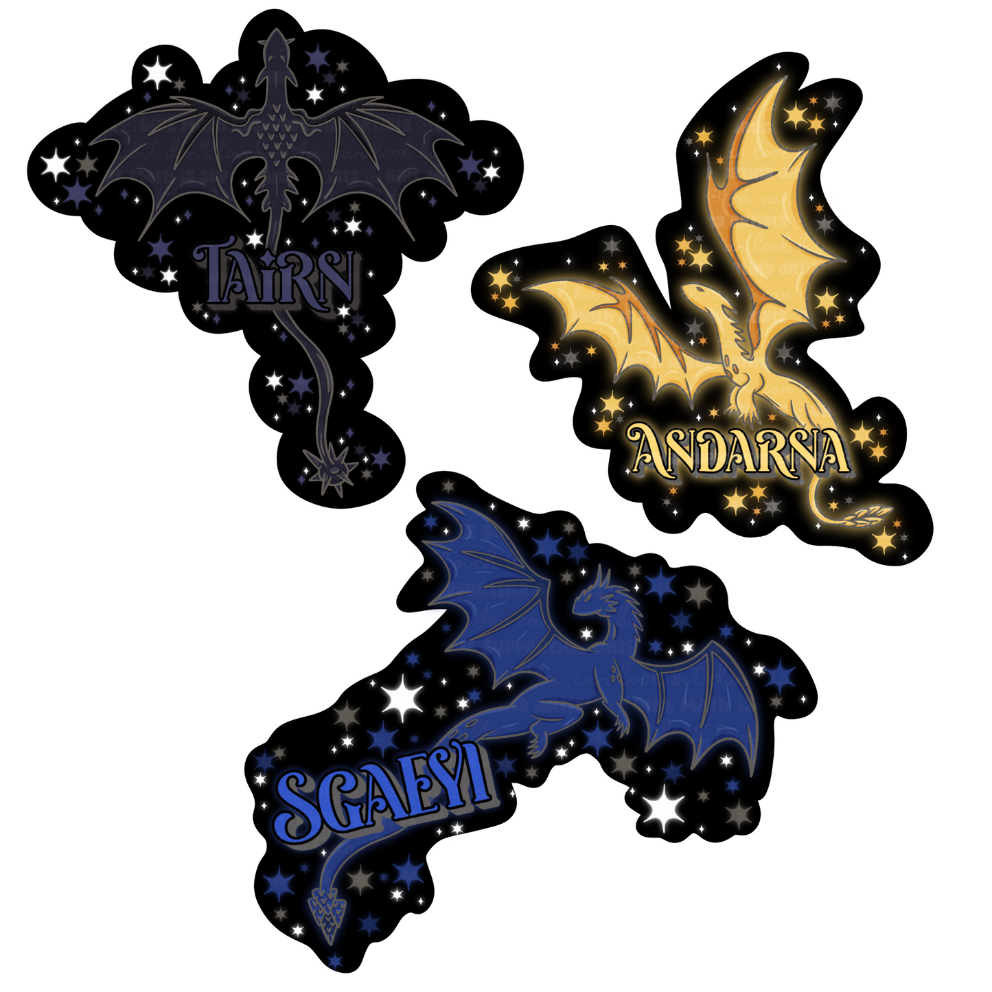 War College Dragons - PNGs + Digital Stickers