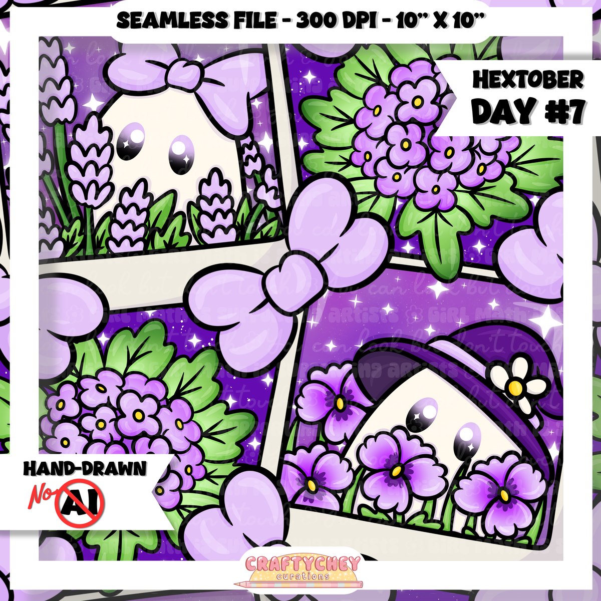 Hextober Day 7: Snapshot : Purple (Seamless + PNG)