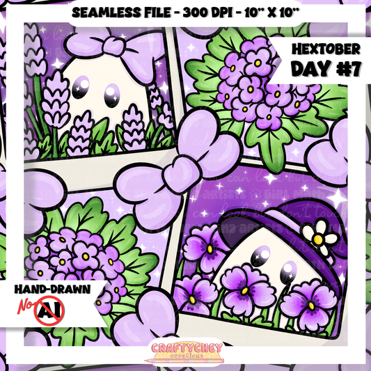 Hextober Day 7: Snapshot : Purple (Seamless + PNG)