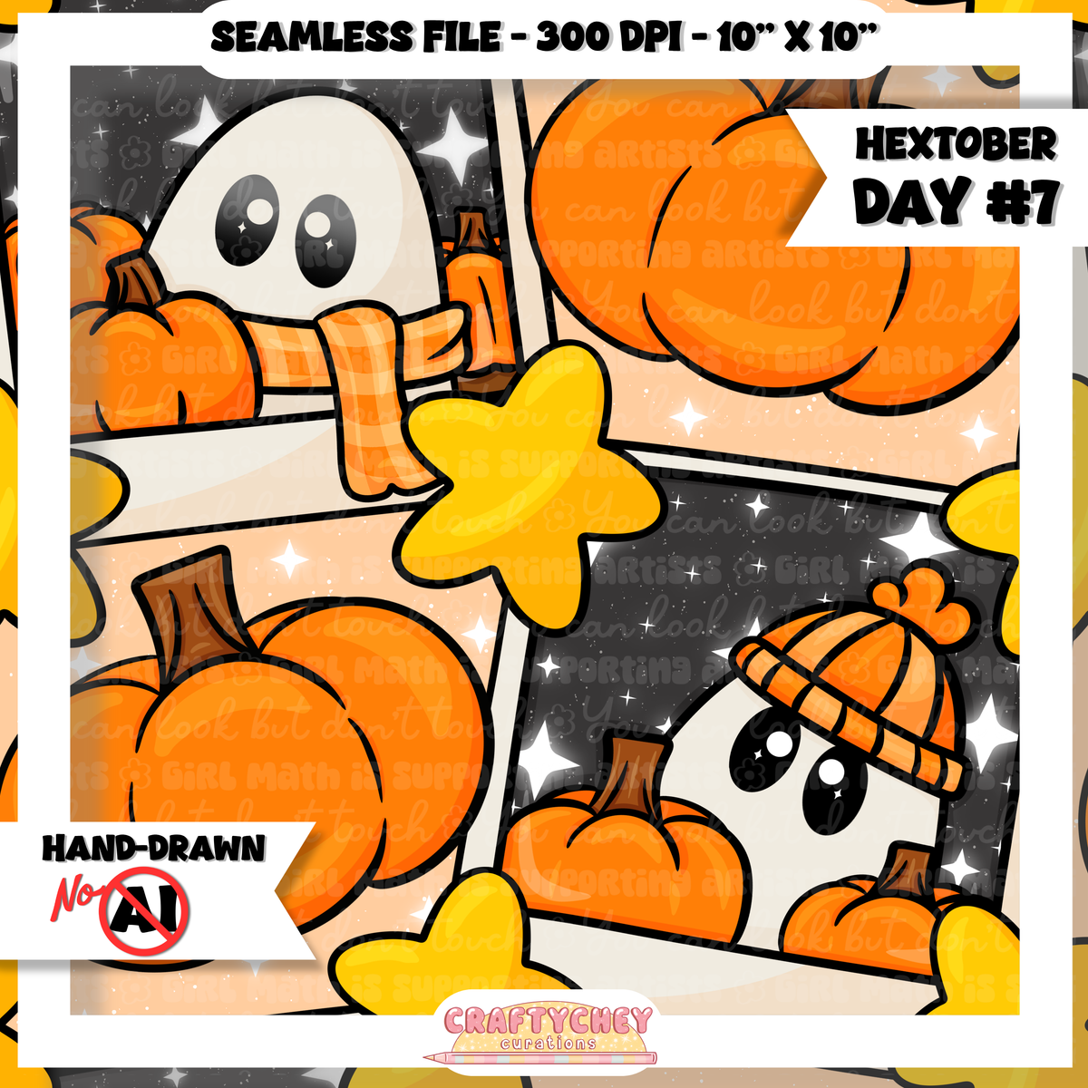 Hextober Day 7: Snapshot : Orange (Seamless + PNG)