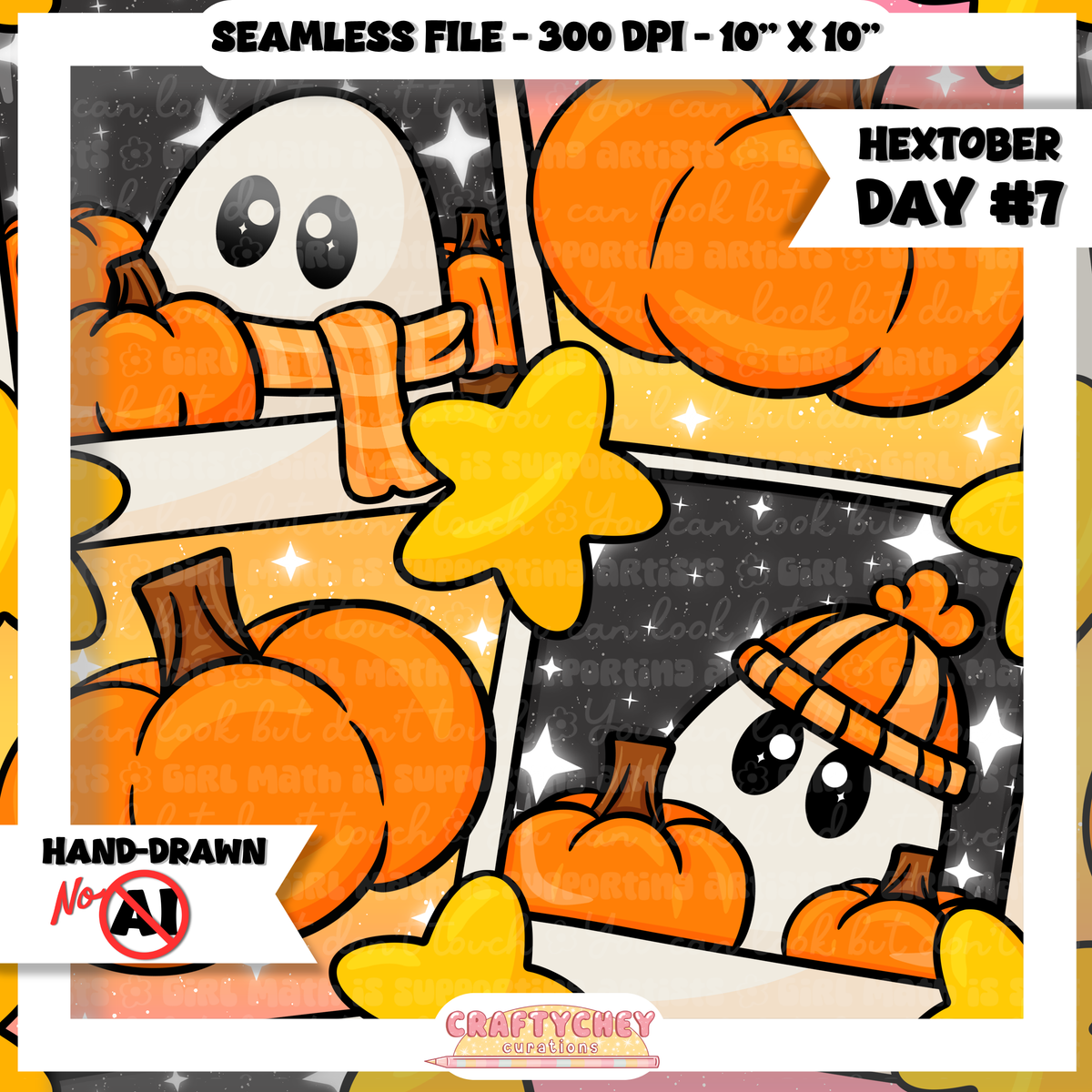 Hextober Day 7: Snapshot : Orange (Seamless + PNG)