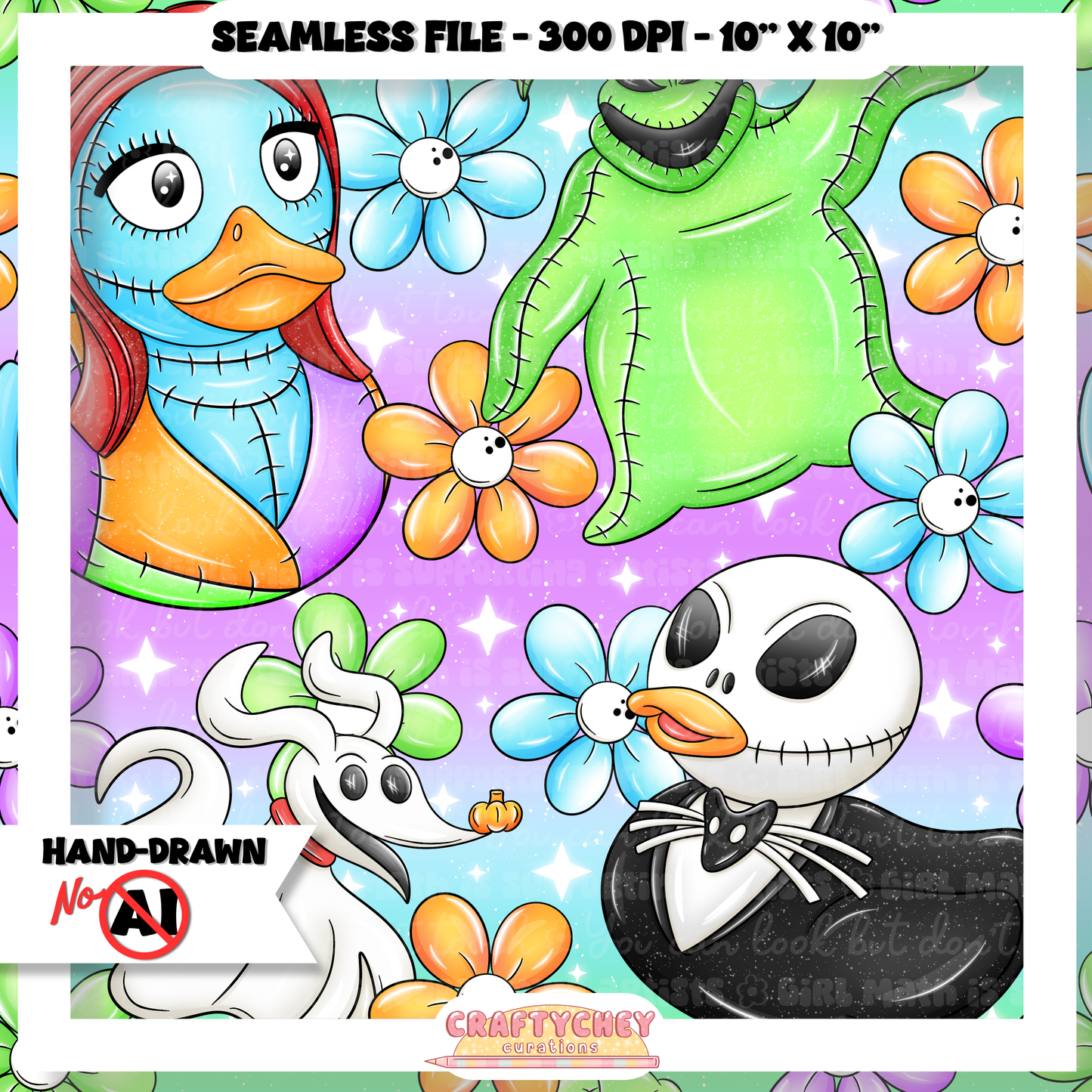 Nightmare Ducks (Seamless + PNG)