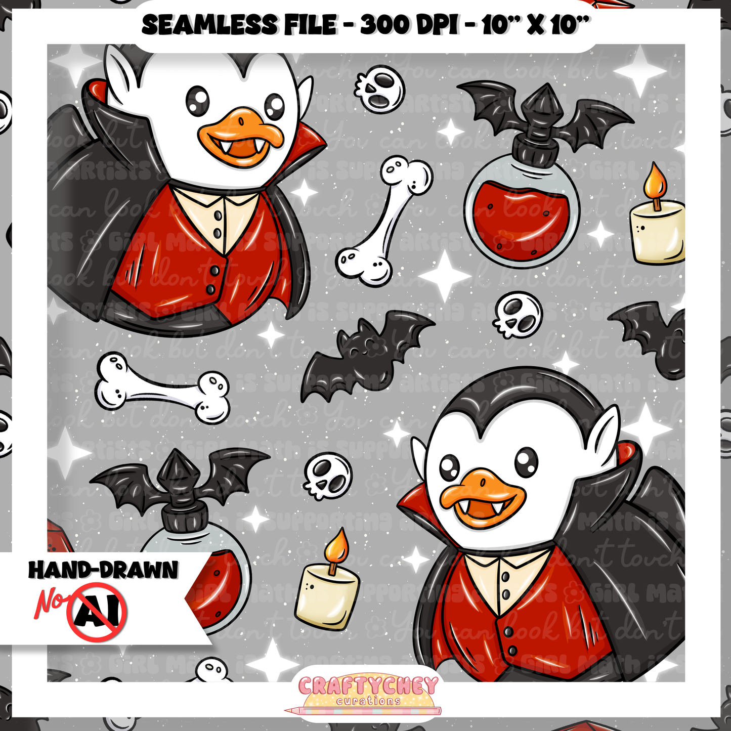 Vampire Ducks (Seamless + PNG)