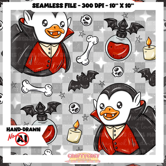 Vampire Ducks (Seamless + PNG)