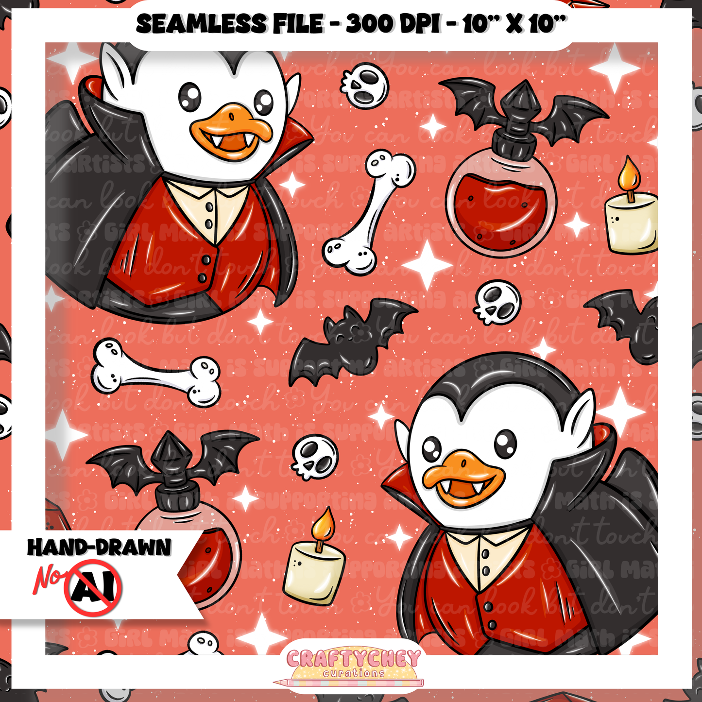 Vampire Ducks (Seamless + PNG)