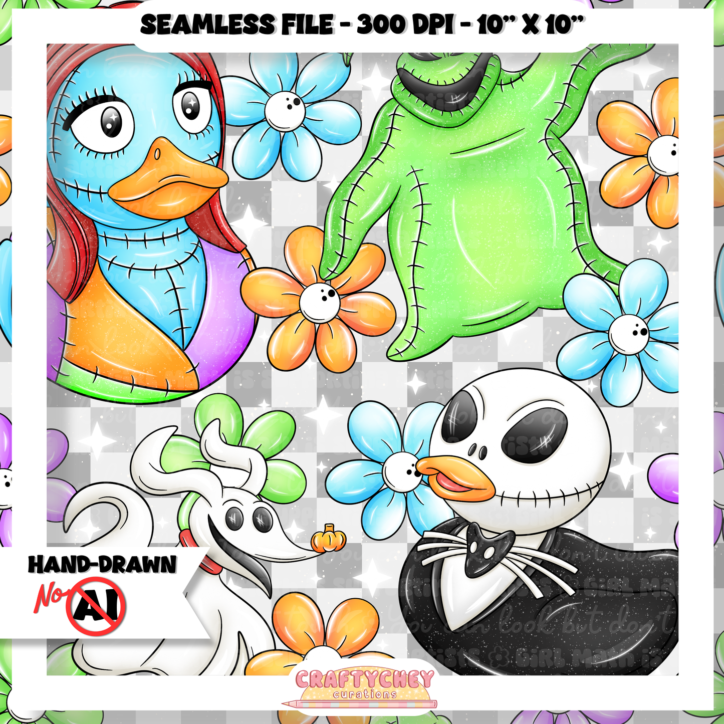Nightmare Ducks (Seamless + PNG)