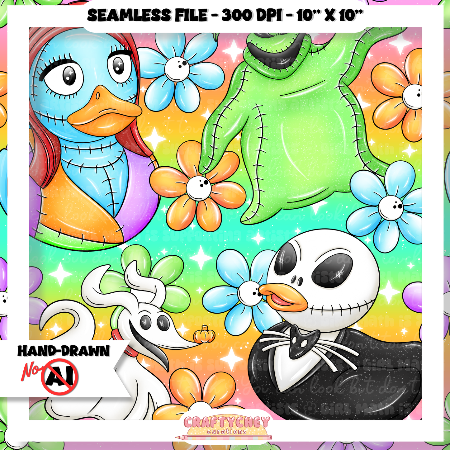 Nightmare Ducks (Seamless + PNG)