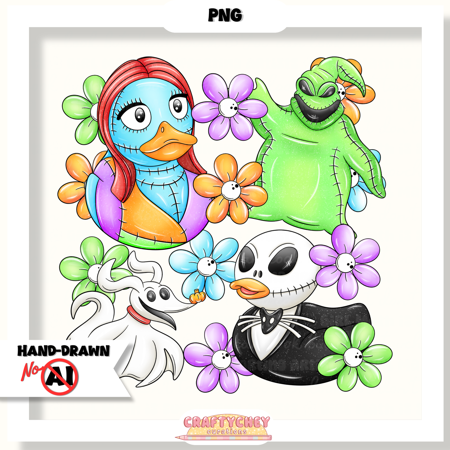Nightmare Ducks (Seamless + PNG)