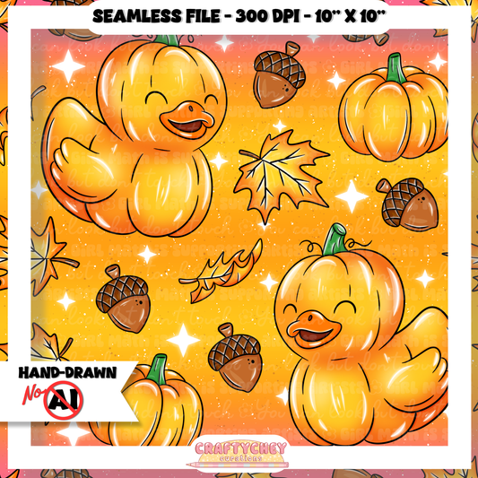 Pumpkin Ducks (Seamless + PNG)