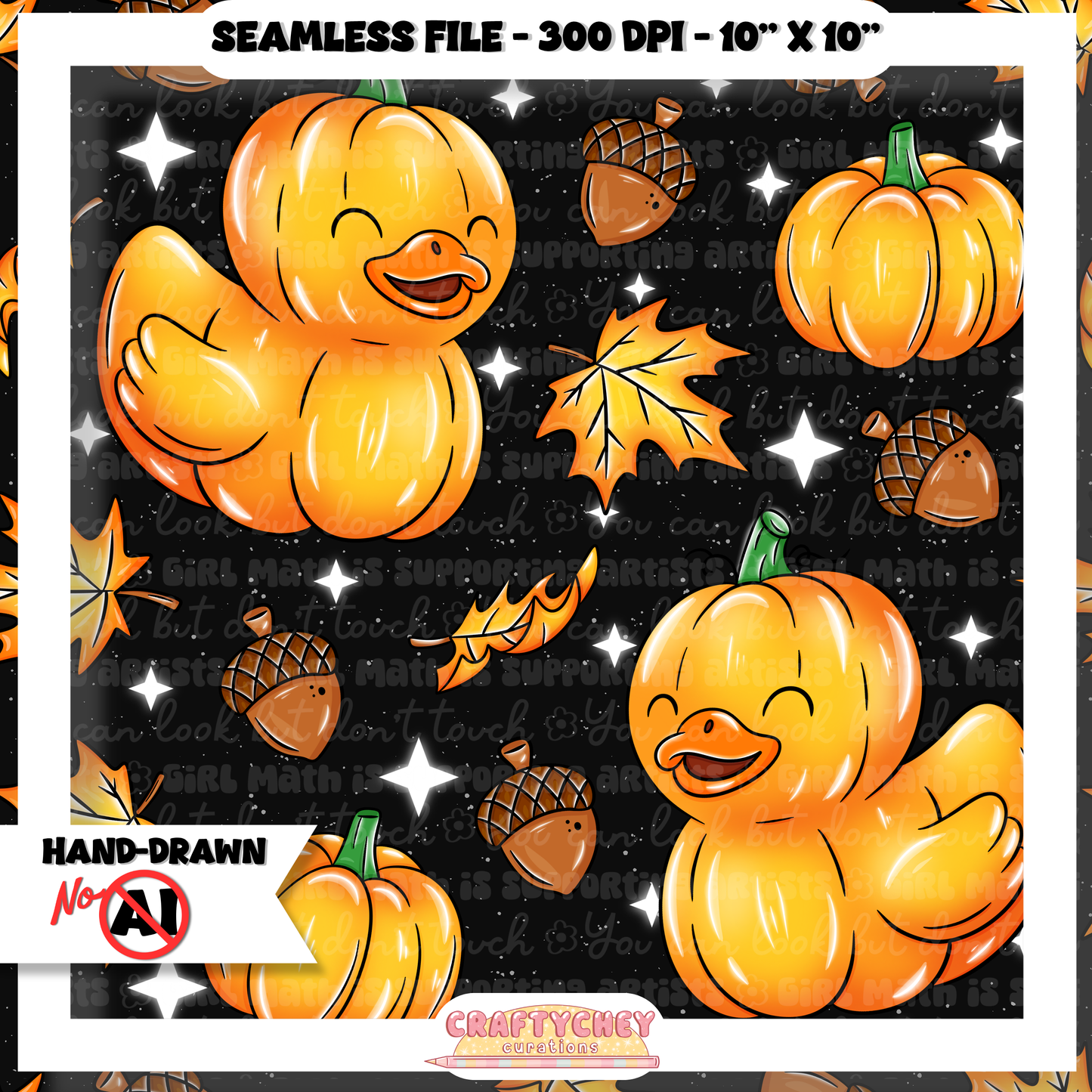 Pumpkin Ducks (Seamless + PNG)