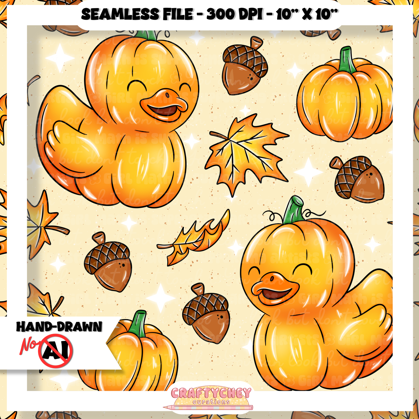 Pumpkin Ducks (Seamless + PNG)