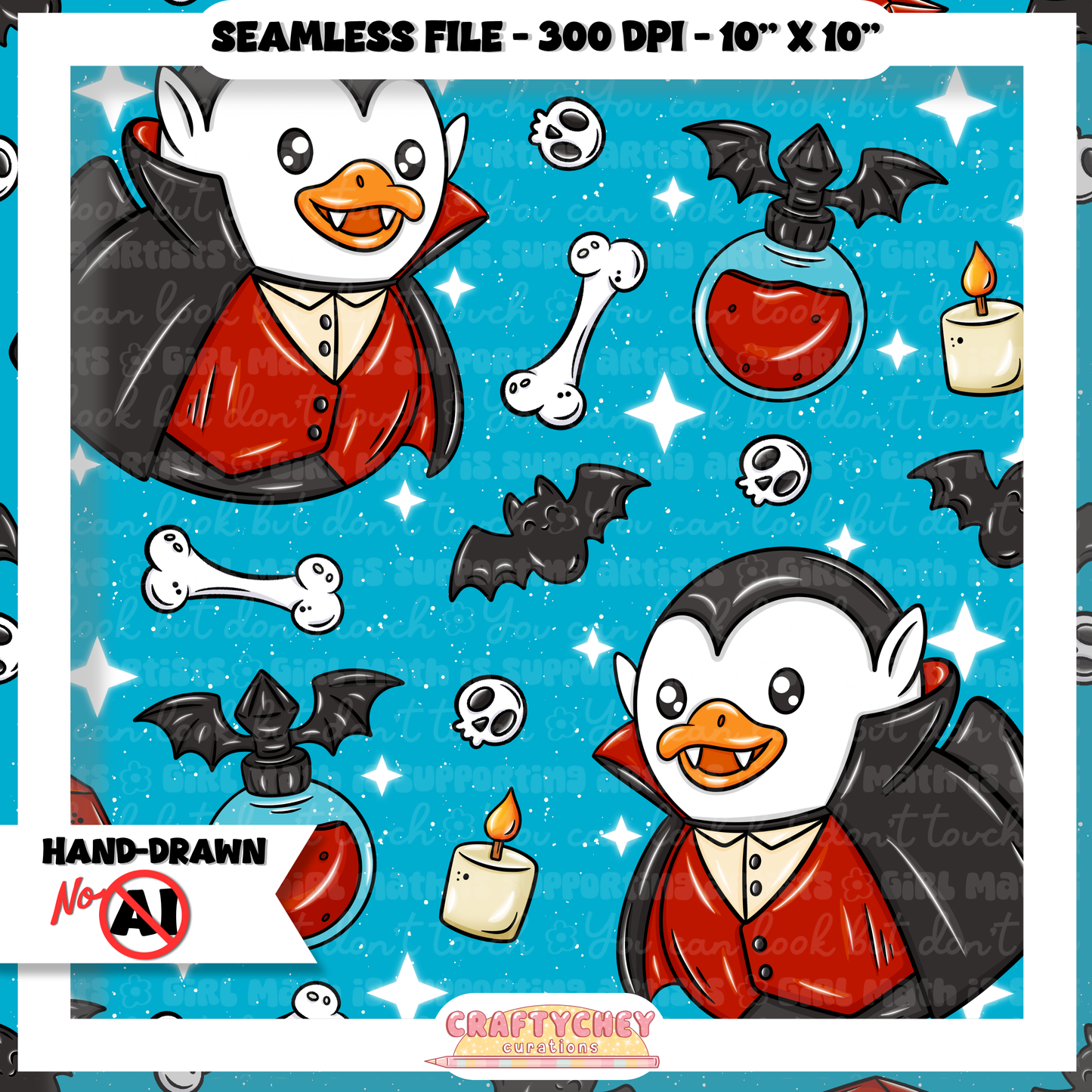 Vampire Ducks (Seamless + PNG)
