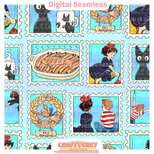 Witchy Delivery Stamps (BLUE)