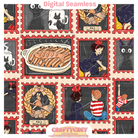 Witchy Delivery Stamps (RED/BLACK)