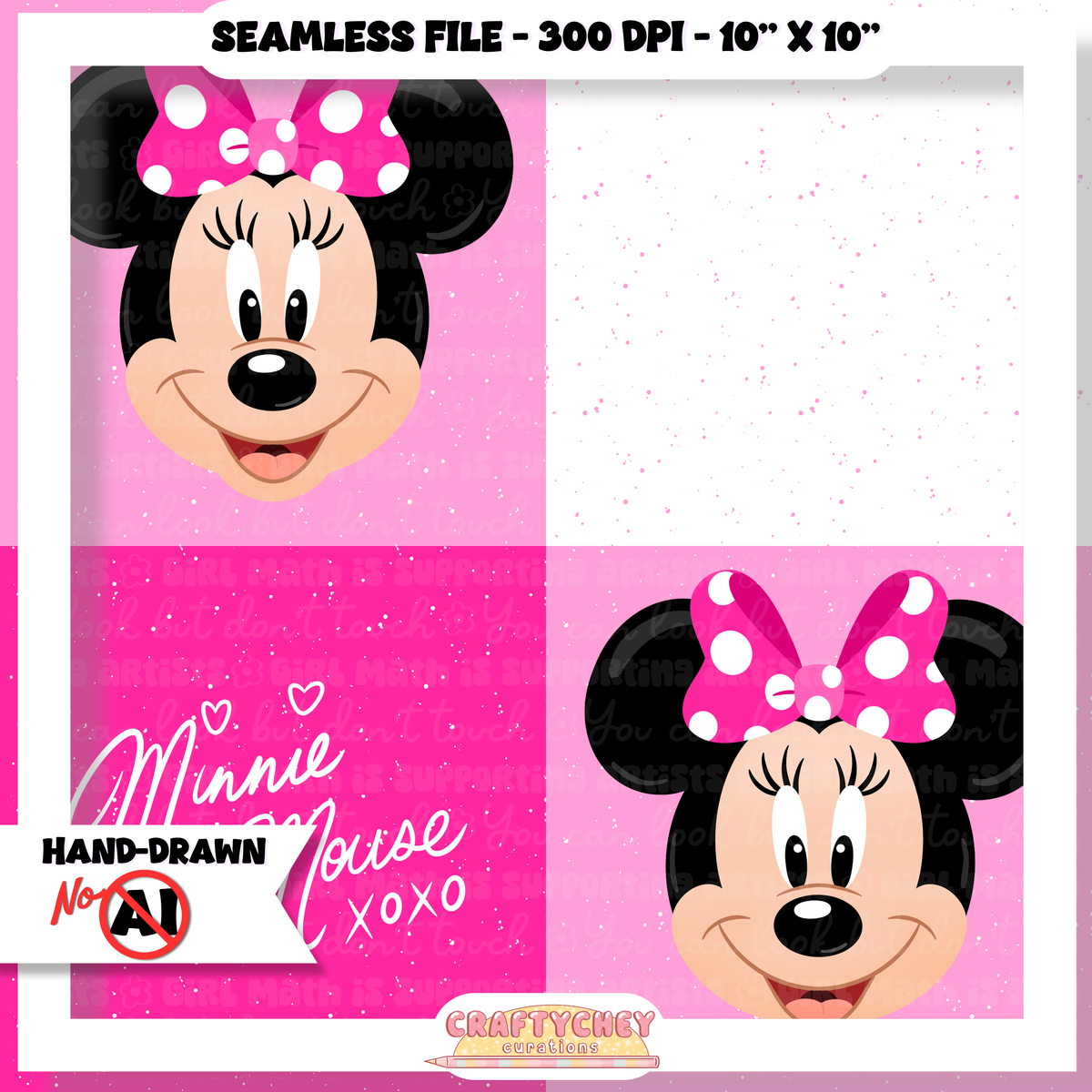 Girl Mouse Signature Quilt (Pink)