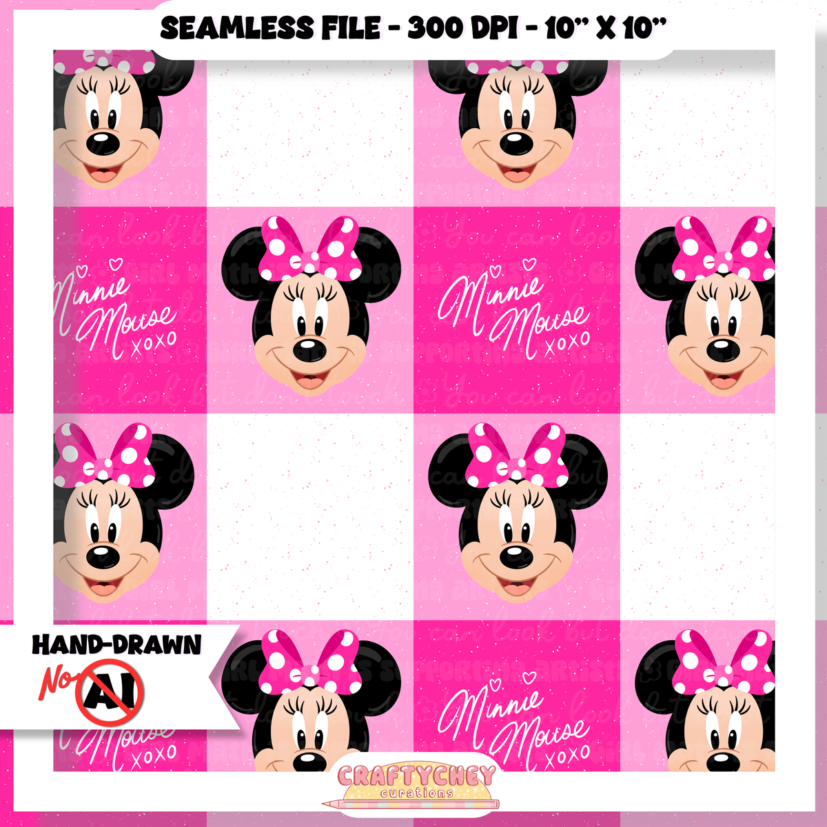 Girl Mouse Signature Quilt (Pink)