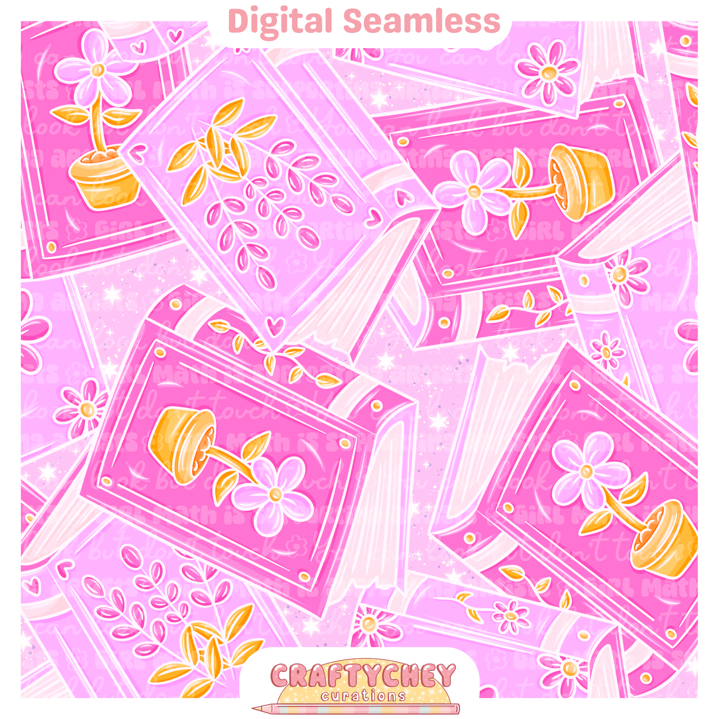 Glowing Floral Books (Pink)