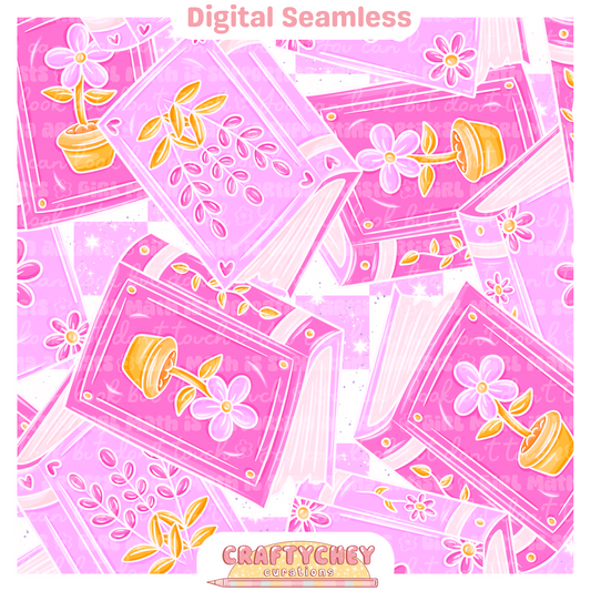 Glowing Floral Books (Pink)