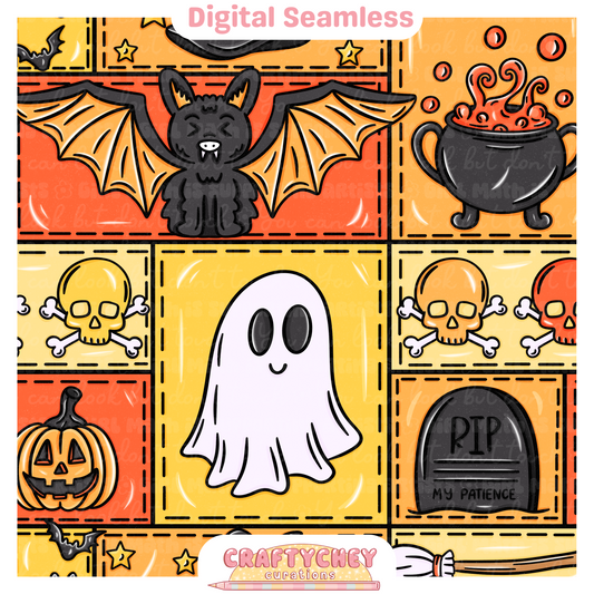 RIP My Patience Halloween Patchwork