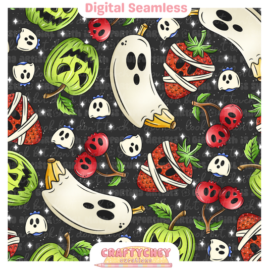 Spooky Boo Berries (Seamless + PNG)