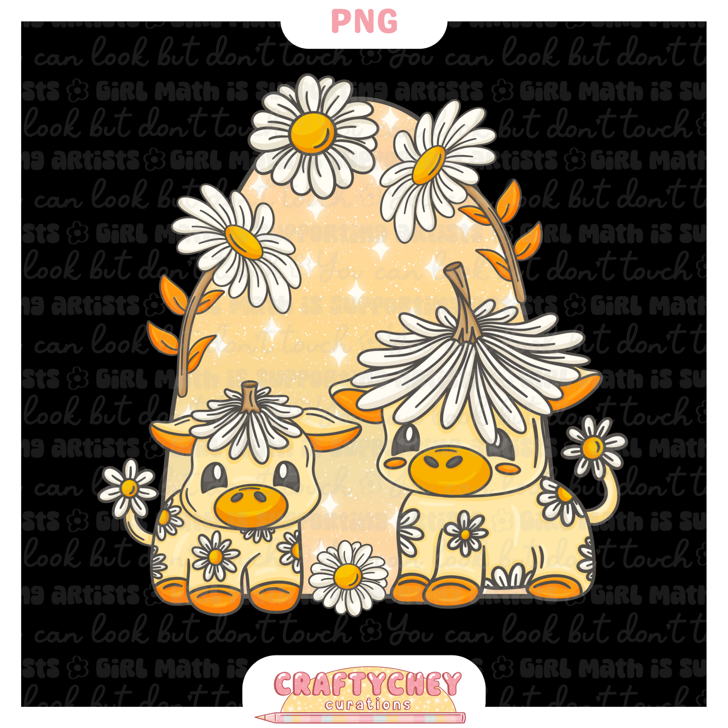 White Daisy Cows (PNG ONLY)